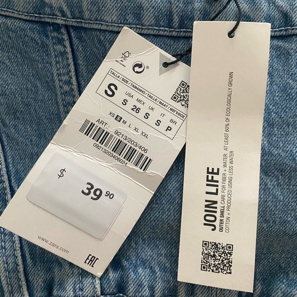 Zara Denim Corset Top - Picture 3 of 3